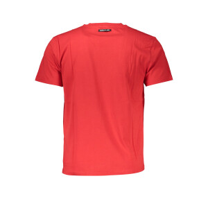 CAVALLI CLASS Ανδρικό Κόκκινο T-shirt με print λογότυπο