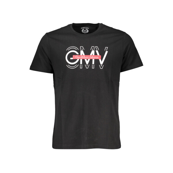 GIAN MARCO VENTURI Ανδρικό Μαύρο T-shirt με κοντά μανίκια και λογότυπο