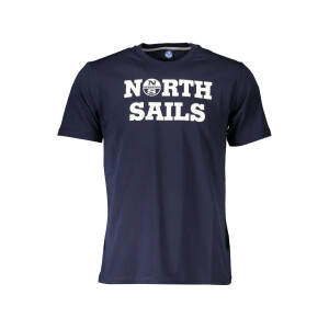 North Sails ανδρικό μπλε t-shirt με κοντά μανίκια και λογότυπο