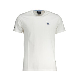 LA MARTINA Ανδρικό Λευκό T-shirt με κοντά μανίκια και λογότυπο