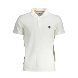 Timberland Ανδρική Λευκή Polo Μπλούζα με κοντά μανίκια