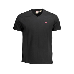 Levi's ανδρικό μαύρο t-shirt με V λαιμόκοψη