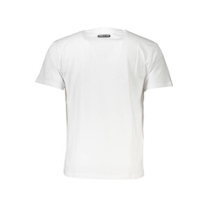 CAVALLI CLASS Ανδρικό Λευκό T-shirt με print και λογότυπο