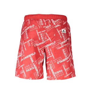 Karl Lagerfeld Beachwear Ανδρικό Κόκκινο Μαγιό με λογότυπο