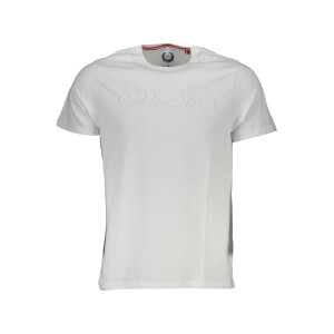 GIAN MARCO VENTURI Ανδρικό Λευκό T-shirt με στρογγυλή λαιμόκοψη