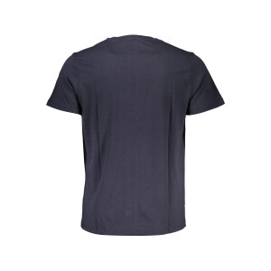 GIAN MARCO VENTURI Ανδρικό Μπλε T-shirt με κοντά μανίκια και λογότυπο