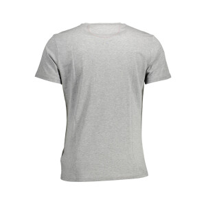 LA MARTINA Ανδρικό Γκρι T-shirt με κοντά μανίκια και λογότυπο