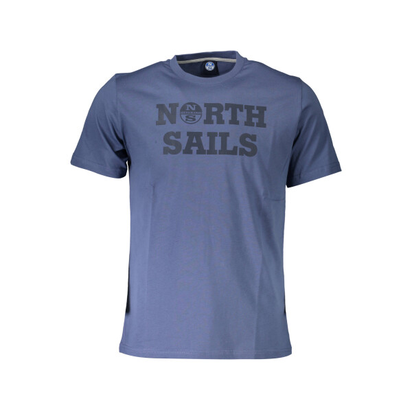 North Sails ανδρικό μπλε t-shirt με στρογγυλή λαιμόκοψη και λογότυπο