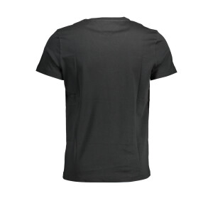 Tommy Hilfiger ανδρικό μαύρο t-shirt με κοντά μανίκια και κεντημένο λογότυπο