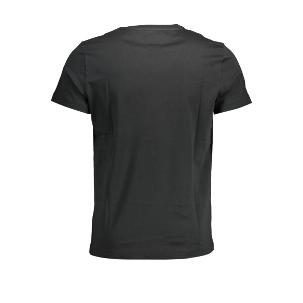 Tommy Hilfiger ανδρικό μαύρο t-shirt με κοντά μανίκια και κεντημένο λογότυπο