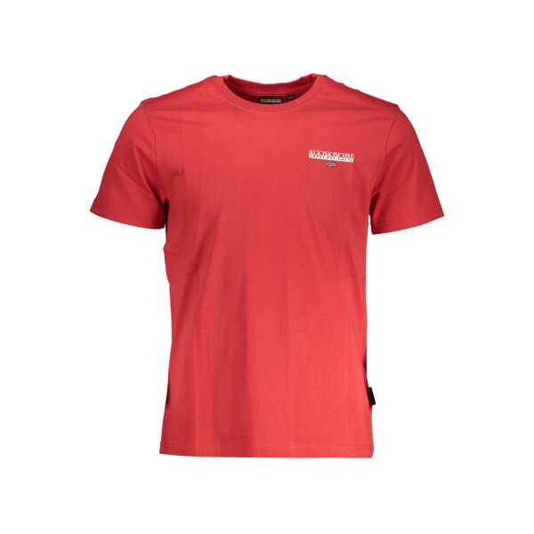 Napapijri ανδρικό t-shirt σε κόκκινο χρώμα με κοντά μανίκια και λογότυπο
