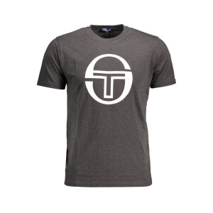 SERGIO TACCHINI Ανδρικό Γκρι T-shirt με κοντά μανίκια και λογότυπο