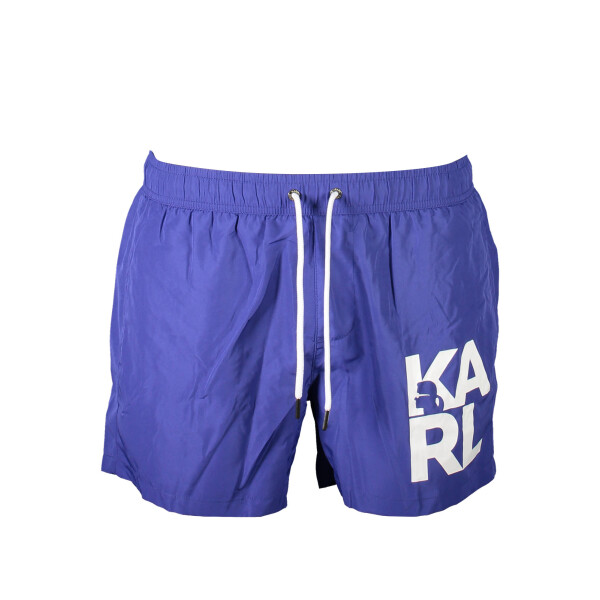 Karl Lagerfeld Beachwear Ανδρικά Μπλε Μποξεράκια με κορδόνια και λογότυπο