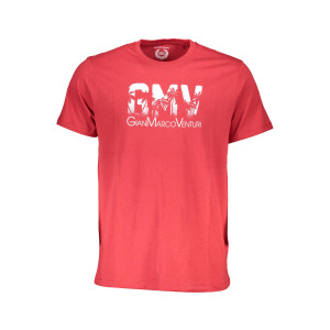 GIAN MARCO VENTURI Ανδρικό Κόκκινο T-Shirt με κοντά μανίκια και λογότυπο