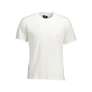 LA MARTINA Ανδρικό Λευκό T-shirt με τσέπη και λογότυπο