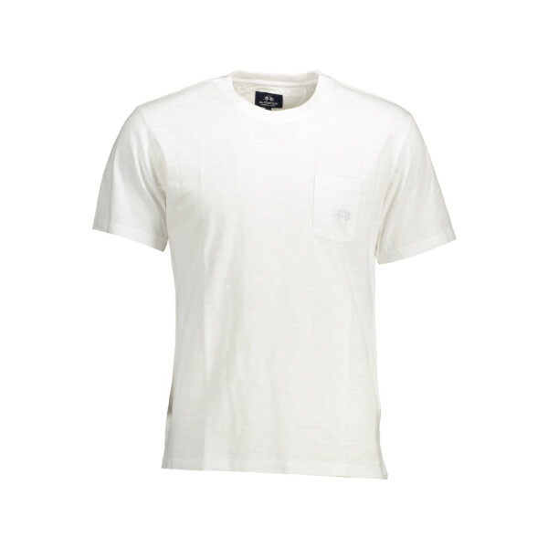 LA MARTINA Ανδρικό Λευκό T-shirt με τσέπη και λογότυπο