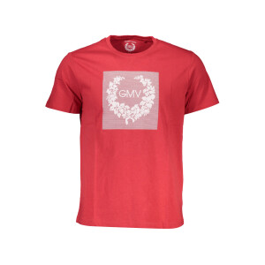 GIAN MARCO VENTURI Ανδρικό Κόκκινο T-shirt με κοντά μανίκια και λογότυπο