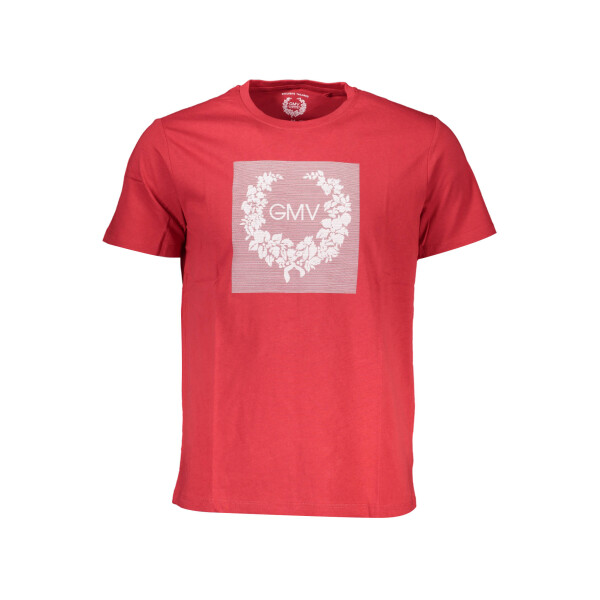 GIAN MARCO VENTURI Ανδρικό Κόκκινο T-shirt με κοντά μανίκια και λογότυπο