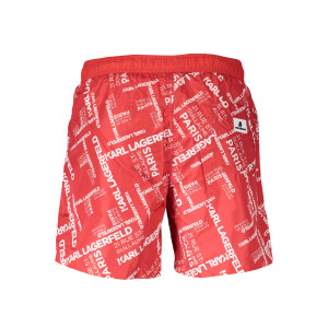 Karl Lagerfeld Beachwear Ανδρικό Κόκκινο Μαγιό με λογότυπο