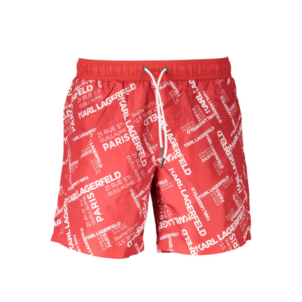 Karl Lagerfeld Beachwear Ανδρικό Κόκκινο Μαγιό με λογότυπο