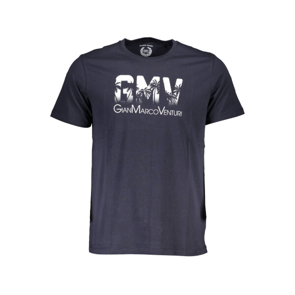GIAN MARCO VENTURI Ανδρικό Μπλε T-shirt με κοντά μανίκια και λογότυπο