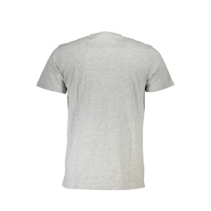 CAVALLI CLASS ανδρικό t-shirt σε γκρι χρώμα με κοντά μανίκια και λογότυπο