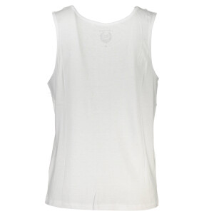 GIAN MARCO VENTURI Ανδρικό Λευκό Tank Top με στρογγυλή λαιμόκοψη και λογότυπο