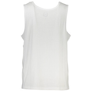 GIAN MARCO VENTURI Ανδρικό Λευκό Αμάνικο T-shirt με στρογγυλή λαιμόκοψη