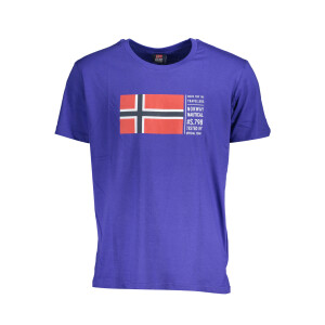 NORWAY 1963 Ανδρικό Μπλε T-shirt με στρογγυλή λαιμόκοψη και λογότυπο