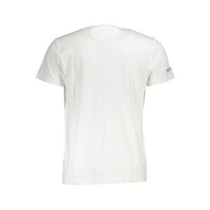 LA MARTINA ανδρικό λευκό T-shirt με κοντά μανίκια και print λογότυπο