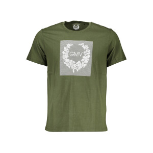 GIAN MARCO VENTURI Ανδρικό Πράσινο T-shirt με κοντά μανίκια και λογότυπο