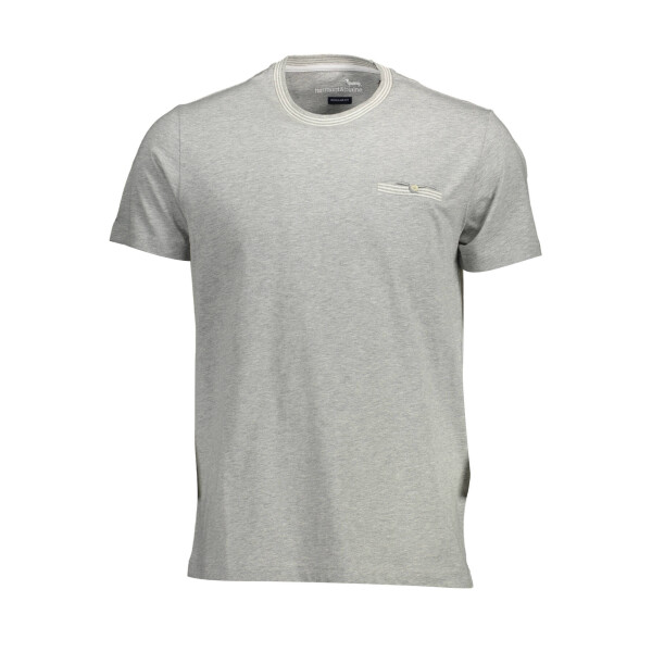 Harmont & Blaine ανδρικό γκρι T-shirt με στρογγυλή λαιμόκοψη και τσέπη