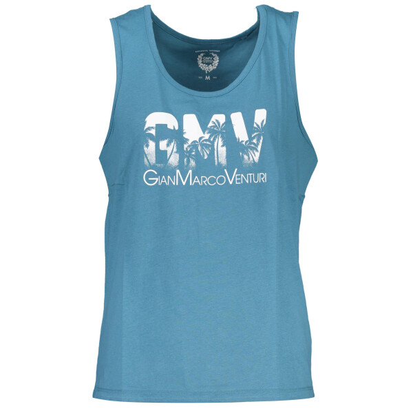 GIAN MARCO VENTURI Ανδρικό Μπλε Αμάνικο T-shirt με λογότυπο