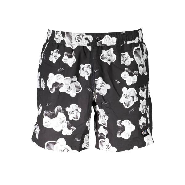 Karl Lagerfeld Beachwear ανδρικά μποξεράκια σε μαύρο χρώμα με κορδόνια