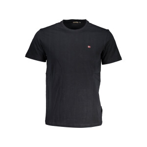 Napapijri Ανδρικό Μαύρο T-shirt με κοντά μανίκια και λογότυπο