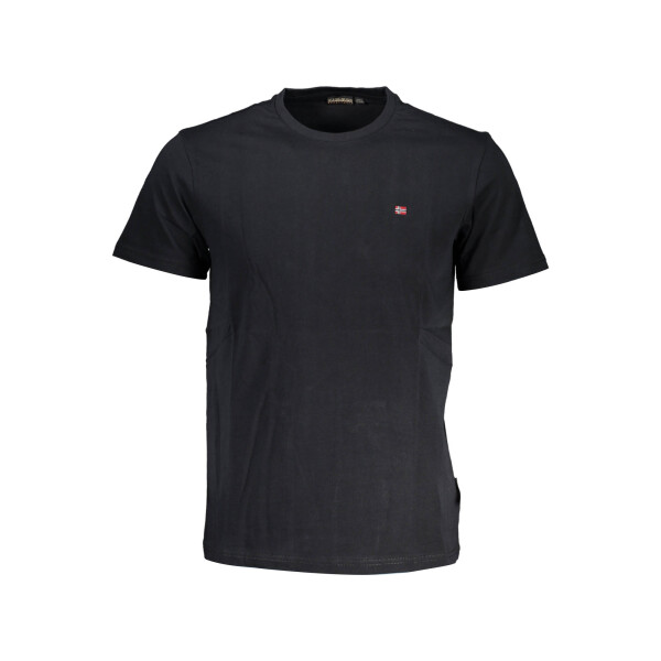 Napapijri Ανδρικό Μαύρο T-shirt με κοντά μανίκια και λογότυπο