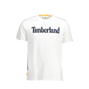 Timberland ανδρικό λευκό T-shirt με κοντά μανίκια και λογότυπο