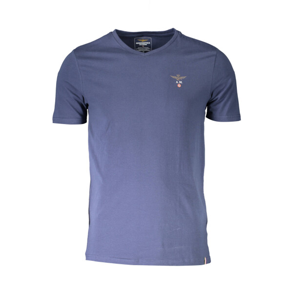 Aeronautica Militare Ανδρικό Μπλε T-shirt με V λαιμόκοψη