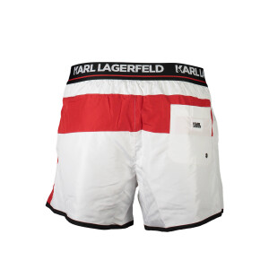 Karl Lagerfeld Beachwear Ανδρικό Λευκό Μαγιό με λογότυπο