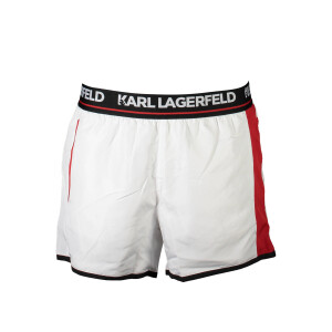 Karl Lagerfeld Beachwear Ανδρικό Λευκό Μαγιό με λογότυπο