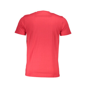 CAVALLI CLASS Ανδρικό Κόκκινο T-shirt με κοντά μανίκια και λογότυπο
