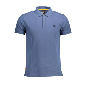 Timberland ανδρική polo μπλούζα σε μπλε χρώμα με κοντά μανίκια
