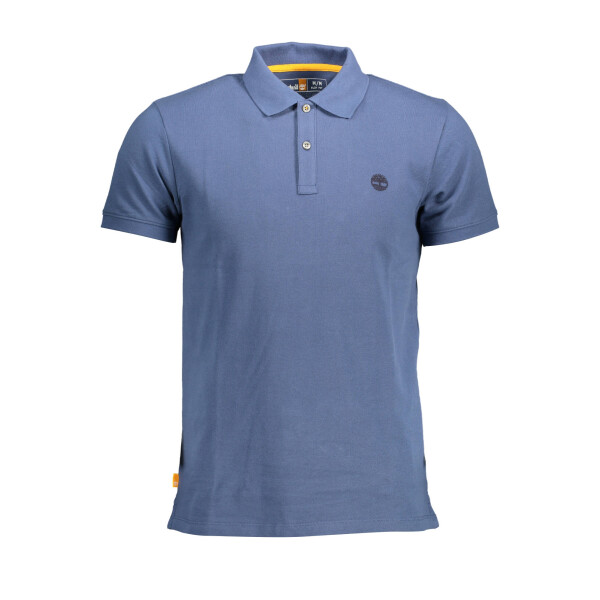 Timberland ανδρική polo μπλούζα σε μπλε χρώμα με κοντά μανίκια