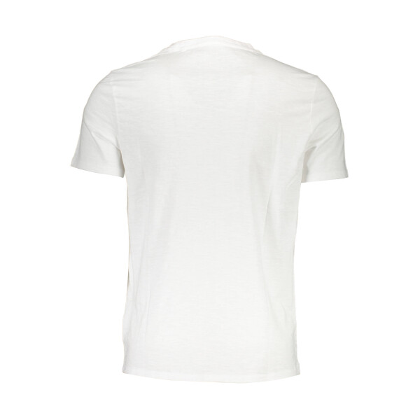 Guess Jeans Ανδρικό Λευκό T-shirt με στρογγυλή λαιμόκοψη και τσέπη