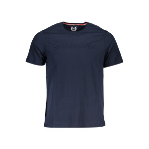 GIAN MARCO VENTURI Ανδρικό Μπλε T-shirt με κοντά μανίκια και λογότυπο