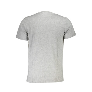 CAVALLI CLASS Ανδρικό Γκρι T-shirt με κοντά μανίκια και λογότυπο