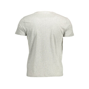 U.S. POLO ASSN.. Ανδρικό Γκρι T-shirt με στρογγυλή λαιμόκοψη και λογότυπο