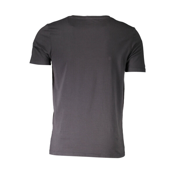 Aeronautica Militare Ανδρικό Μαύρο T-shirt με στρογγυλή λαιμόκοψη και λογότυπο