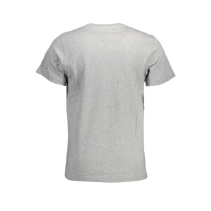 Tommy Hilfiger ανδρικό γκρι t-shirt με στρογγυλή λαιμόκοψη και λογότυπο