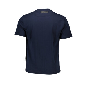 PLEIN SPORT Ανδρικό Μπλε T-shirt με κοντά μανίκια και λογότυπο